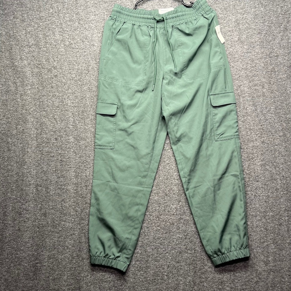 Old Navy Jogger Pants Womens Small Green StretchTech Cargo 4-Way Stretch 691847